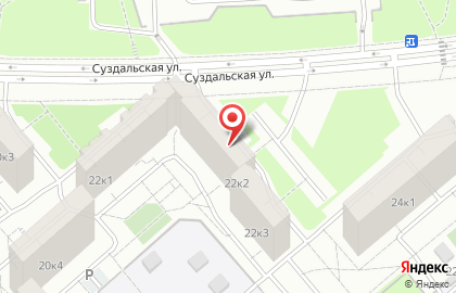 Киоск по продаже молочных продуктов, район Новокосино на Суздальской улице на карте