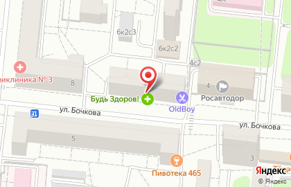 Барбершоп OldBoy на улице Бочкова на карте