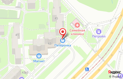 Супермаркет Пятёрочка в Приволжском районе на карте