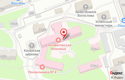 Городская клиническая поликлиника №4 на Екатерининской улице на карте