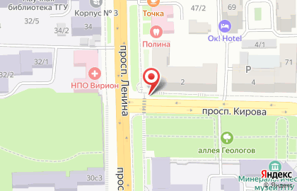 Общежитие, НИ ТПУ на проспекте Кирова на карте
