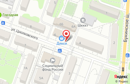 Пункт выдачи заказов Faberlic на улице Циолковского в Лобне на карте