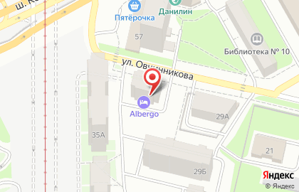 Мини-отель Albergo на улице Овчинникова на карте