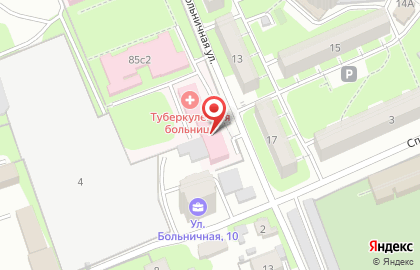 Областная клиническая туберкулезная больница на улице Максима Горького на карте
