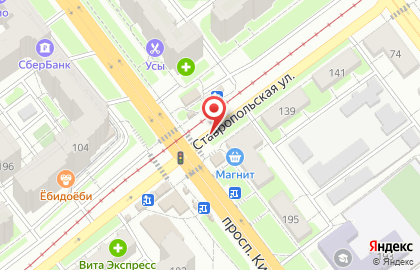 Киоск по продаже кондитерских изделий на Ставропольской улице на карте