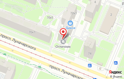 Страховая компания РЕСО-Гарантия на проспекте Луначарского на карте