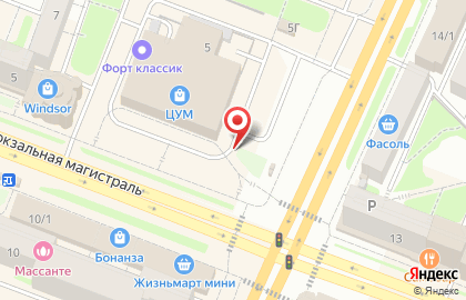 Железнодорожный район Киоск по продаже фруктов и овощей на Площади Гарина-Михайловского на карте