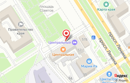 Центральный на проспекте Ленина на карте