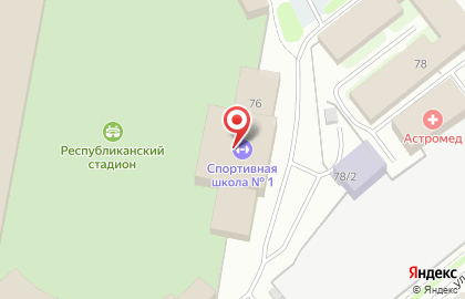 Республиканский стадион на карте