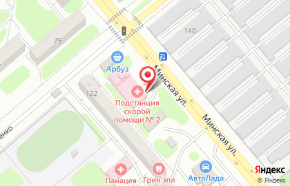 Станция скорой медицинской помощи на улице Шевченко на карте