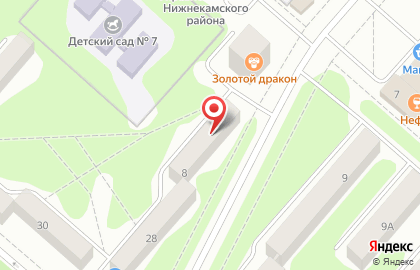 Общественный пункт охраны правопорядка на улице Юности в Нижнекамске на карте
