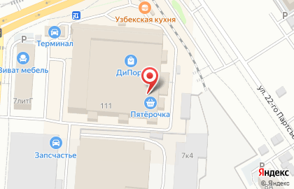 Супермаркет Пятёрочка на Заводском шоссе на карте