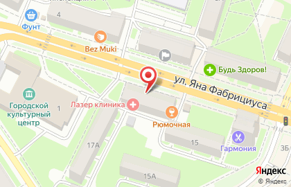 ОАО Банкомат, Восточный экспресс банк на улице Яна Фабрициуса на карте