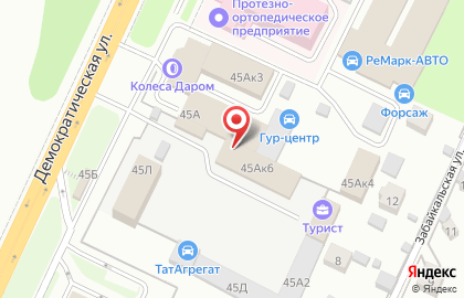 Оптовый склад на Демократической улице на карте
