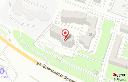 Строящийся жилой дом по ул. Брянского Фронта, 26/1 на карте
