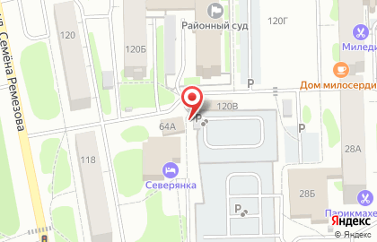 Автостоянка в Тюмени на карте