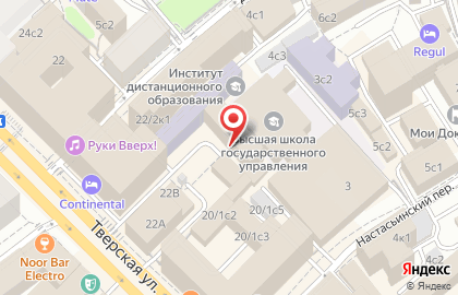 Школа иностранных языков ITEC на Тверской улице на карте