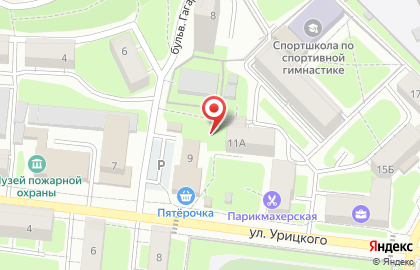 Интур на улице Урицкого на карте