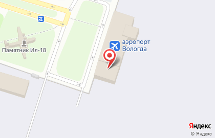 Гостиница Аэропорт в Вологде на карте