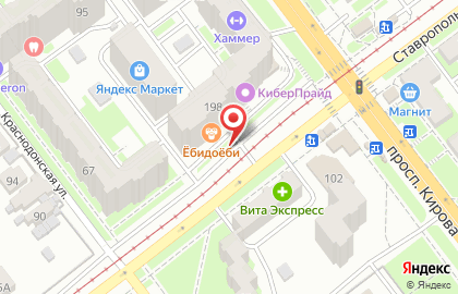 Магазин в Кировском районе на карте