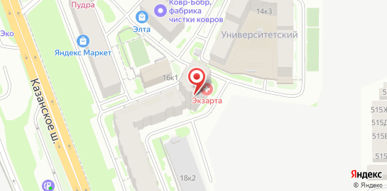 Центр медицинской реабилитации Экзарта на Казанском шоссе на карте