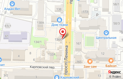 Микрокредитная компания Финтерра на проспекте Ленина на карте