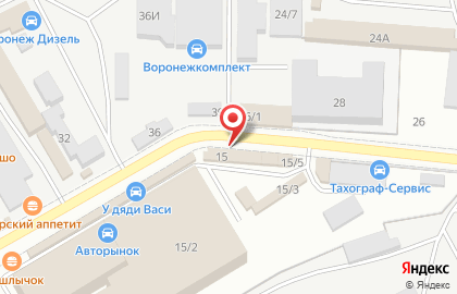 Магазин автозапчастей в Воронеже на карте