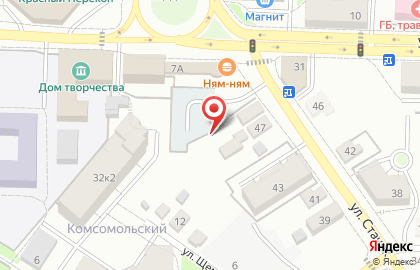 Автостоянка в Ярославле на карте