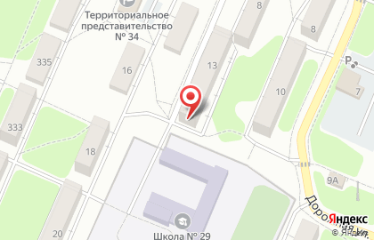 Продуктовый магазин на Центральной улице на карте