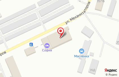 Супермаркет Пятерочка на улице Механизаторов на карте