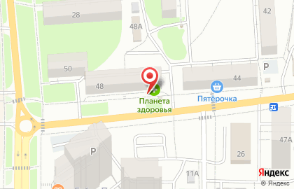 Аптека Планета Здоровья на улице Карбышева, 48 на карте