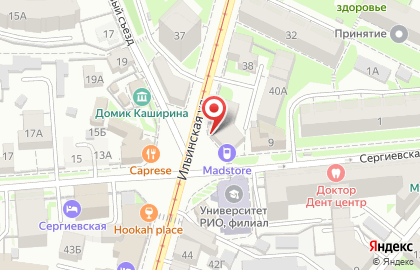 Флёр на Ильинской улице на карте
