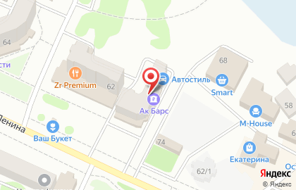 Продуктовый магазин Звениговский на улице Ленина на карте