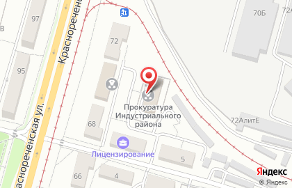 Прокуратура г. Хабаровска на Краснореченской улице на карте