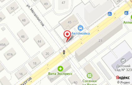 Производственная фирма Демос на проспекте Металлургов на карте