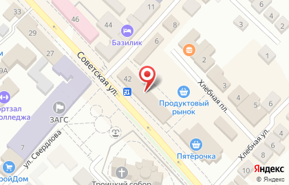 Магазин кондитерских изделий Пирожникофф на Советской улице на карте