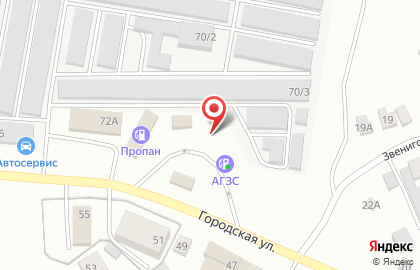 АЗС Лукойл на Городской улице на карте