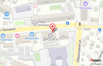 ДЮСШ №6 в Ростове-на-Дону на карте
