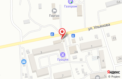 Киоск хлебобулочной продукции на улице Ульянова на карте