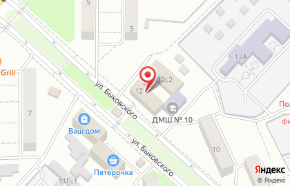 Медицинский центр Диалог на улице Быковского на карте