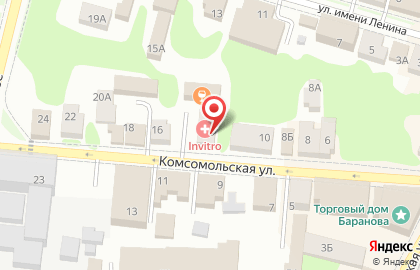 Лаборатория Инвитро на Комсомольской на карте