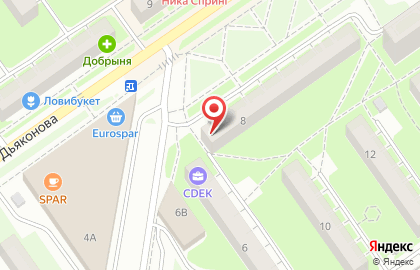 Оптово-розничная компания Непроспи на улице Дьяконова на карте