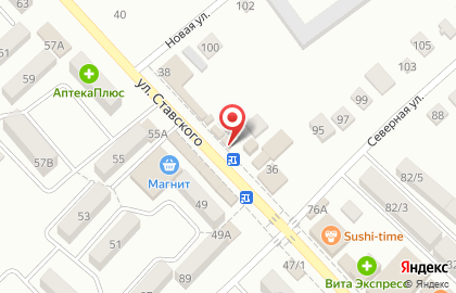 Магазин Барс на улице Ставского на карте
