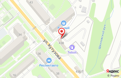 Автостоянка на ул. Кутузова, 43Б/3 на карте