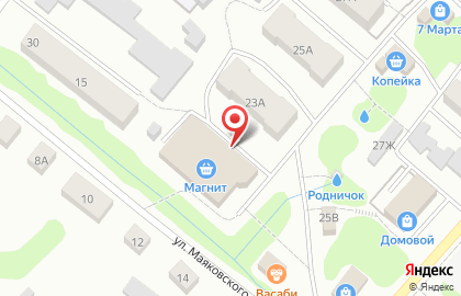 Супермаркет Магнит на Трудовой улице на карте
