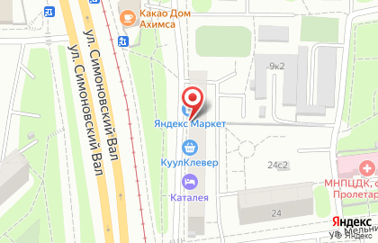 МясновЪ Пекарня на улице Симоновский Вал на карте