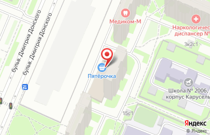 Банкомат СберБанк на бульваре Дмитрия Донского, 15 на карте