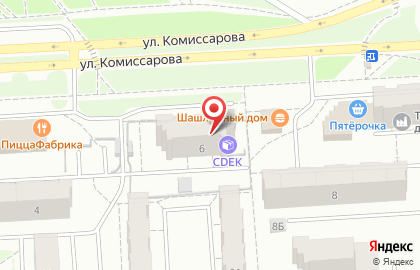 ОАО Волго-Вятский банк Сбербанка России на улице Комиссарова на карте
