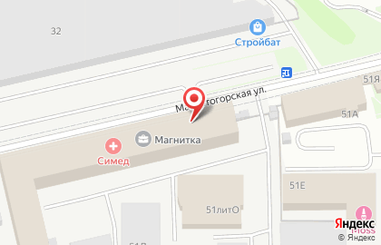 Страховой дом ДБК в Красногвардейском районе на карте