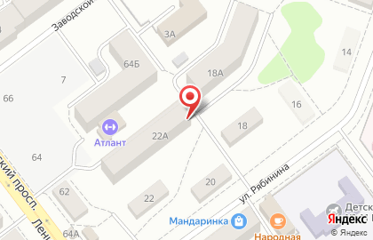 Участковый пункт полиции №3 на улице Рябинина на карте